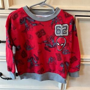 Marvel Red and Gray Spider-Man Kids Pullover Sweatshirt Size 4T